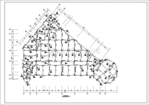 某地区小区会所建筑结构全套方案设计施工CAD图纸-图二