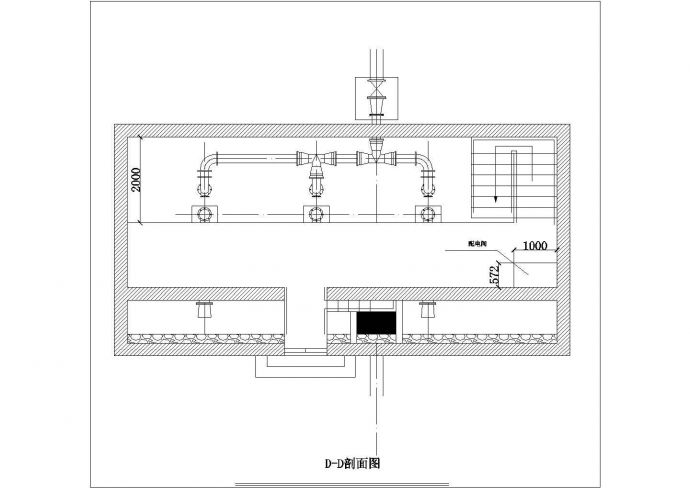 某小型水电站电气主接线施工cad设计图_图1