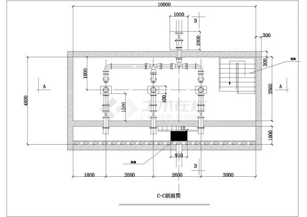  CAD design drawing of electrical main wiring construction of a small hydropower station - Figure 2