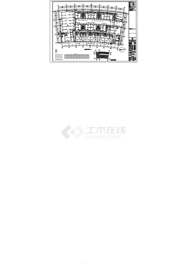 北京市体育大学内部2500平米2层办公大楼电气系统设计CAD图纸-图二