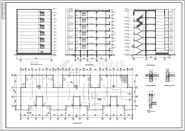 某地多层住宅建筑结构CAD全套施工设计图纸-图一