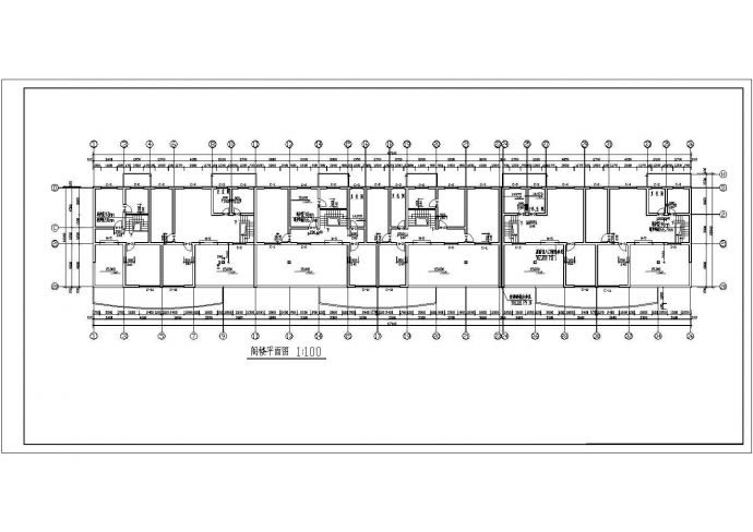 某地区多层住宅楼建筑全套方案设计施工CAD图纸_图1