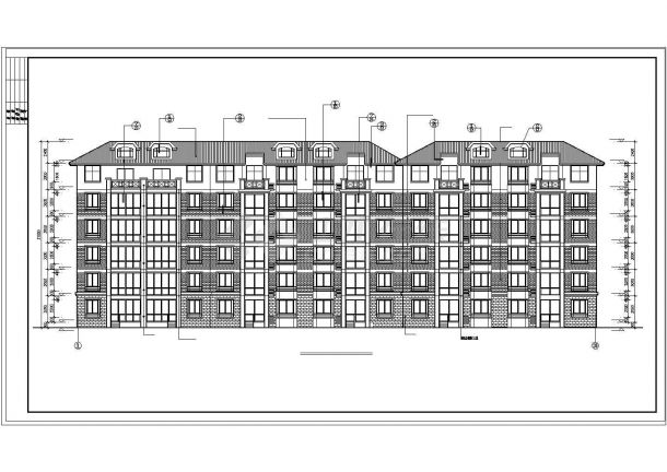 某地多层住宅楼全套CAD建筑施工设计图纸-图一