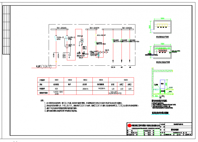 某地北山泵站扩容改造工程电气CAD图纸_图1