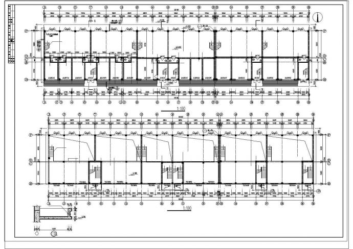 江南式多层商住楼建筑整套cad设计施工图_图1
