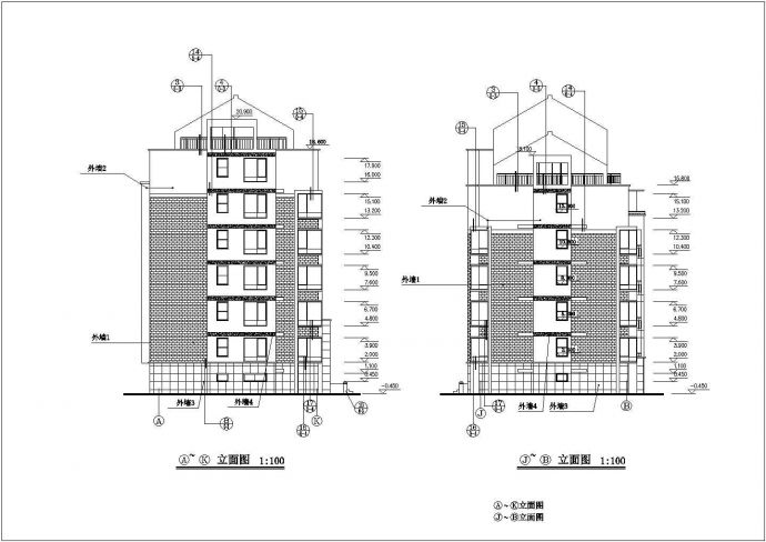 某地区6层商业综合住宅楼建筑方案设计施工CAD图纸_图1