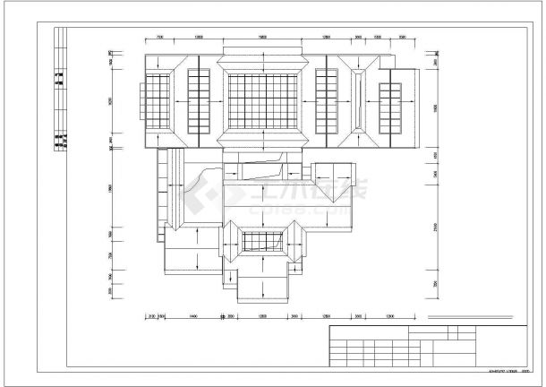银川市某3层框架结构大型中式现代风格历史博物馆建筑设计CAD图纸-图一
