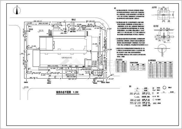 某地区高层办公楼给排水设计施工CAD图纸-图一