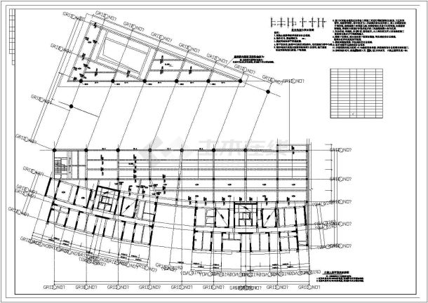 某三十层框架结构办公楼结构施工CAD图-图一