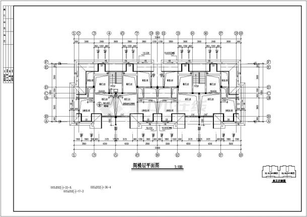 【扬州】某6层阁楼2单元每单元2户住宅楼全套施工设计图-图一