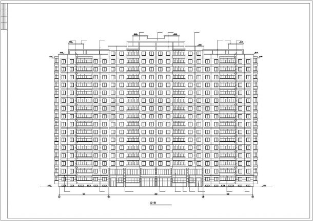 某地区公司开发休息小区住宅楼建筑方案设计施工CAD图纸-图二