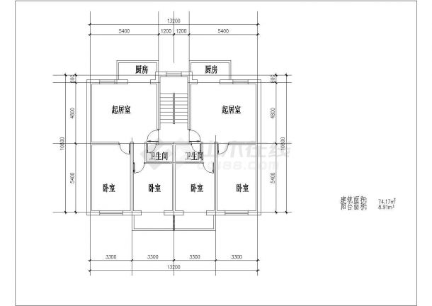 某地区家属楼小区住宅楼建筑户型方案设计施工CAD图纸-图一