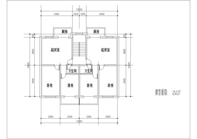 某地区家属楼小区住宅楼建筑户型方案设计施工CAD图纸_图1