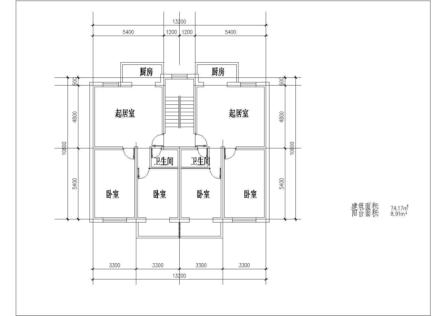 某地区家属楼小区住宅楼建筑户型方案设计施工CAD图纸