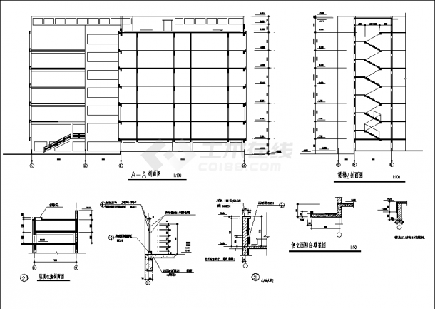 上海音乐学院宿舍楼建筑设计施工cad图纸（含设计说明）-图一