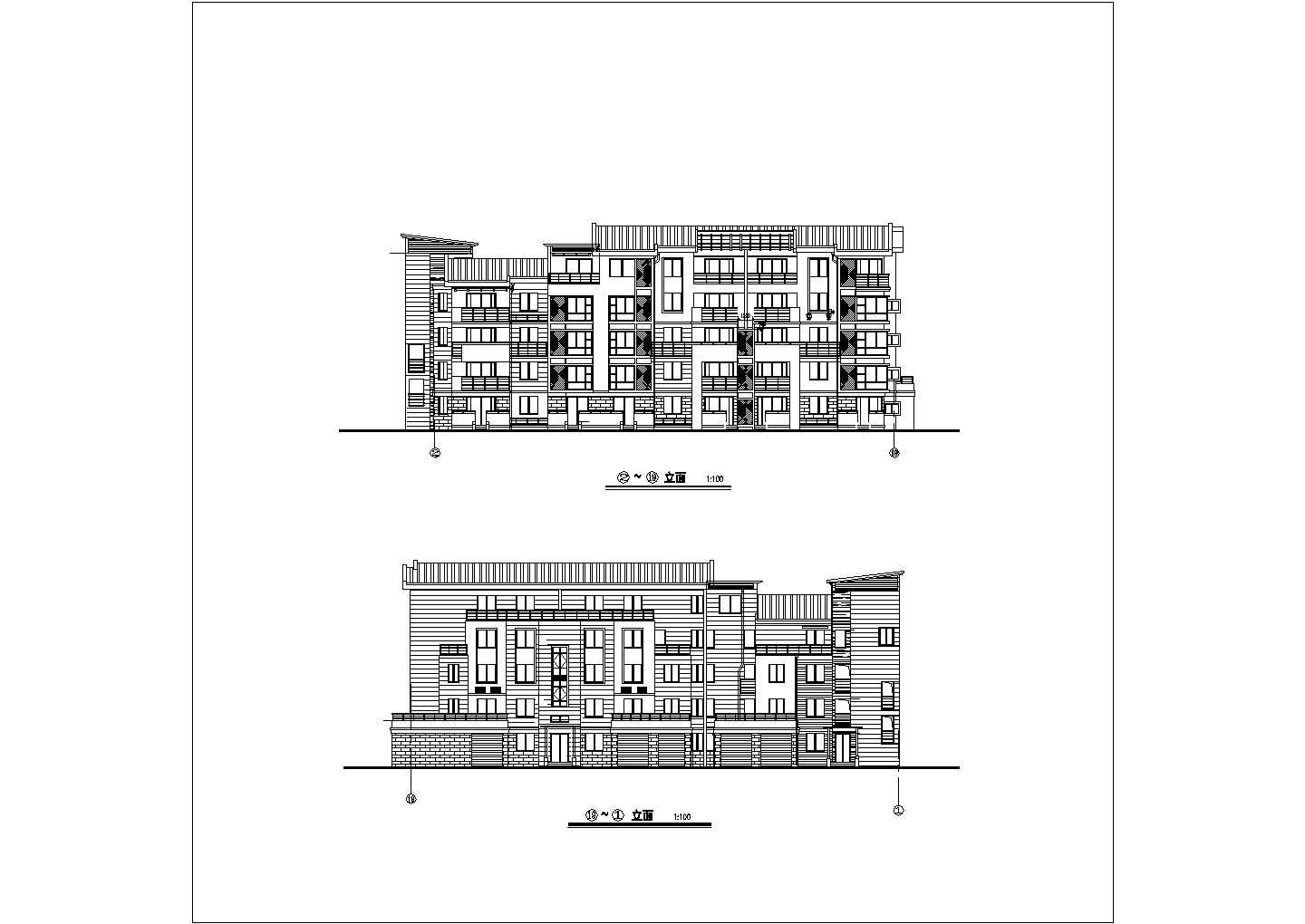 某地多层住宅建筑全套方案设计施工CAD图纸