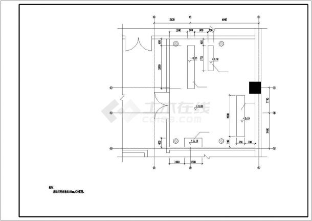 北京某直饮水机房全套图纸CAD设计施工图纸-图二