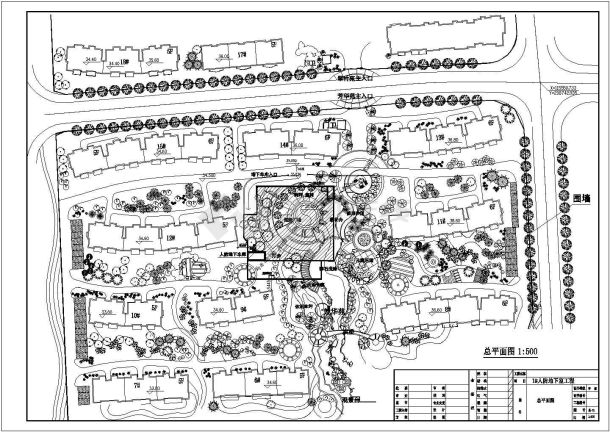 多层小区总平面图3cad图纸-图一