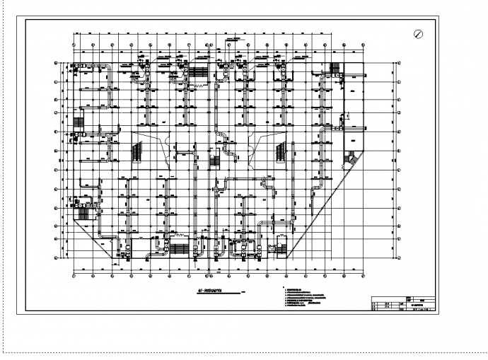 福建某双层商业中心建筑空调系统设计施工cad图纸_图1