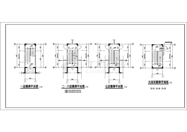 某地华侨新村住宅楼全套施工设计cad图纸（含设计说明）-图二
