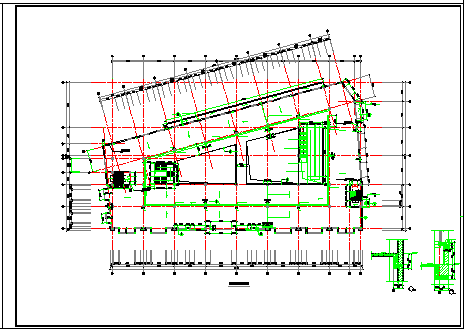 某市区菜市场办公综合楼CAD全套建筑设计图纸-图二