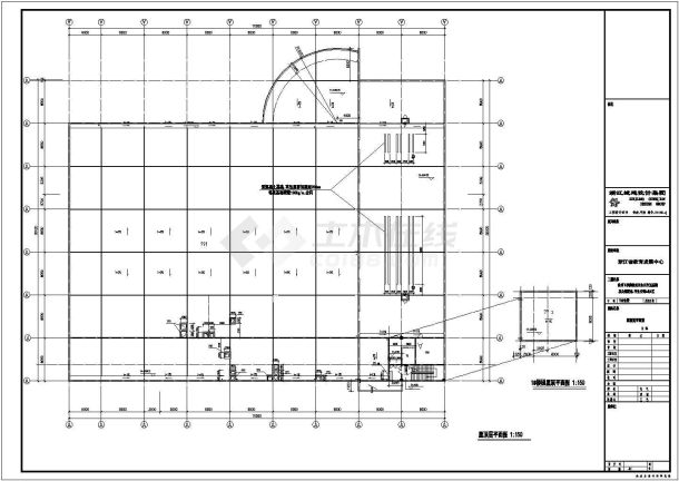 某高教园区后勤服务中心大楼空调设计cad全套施工图（含设计说明，含建筑设计）-图二