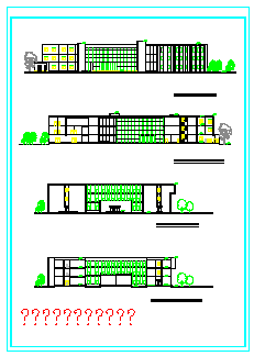 某市三层医院建筑cad设计方案图-图二