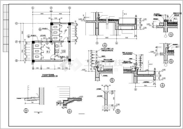 杭州市某知名互联网公司2层框架结构职工食堂全套建筑设计CAD图纸-图一