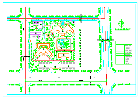 某市四层综合医院建筑cad设计方案图