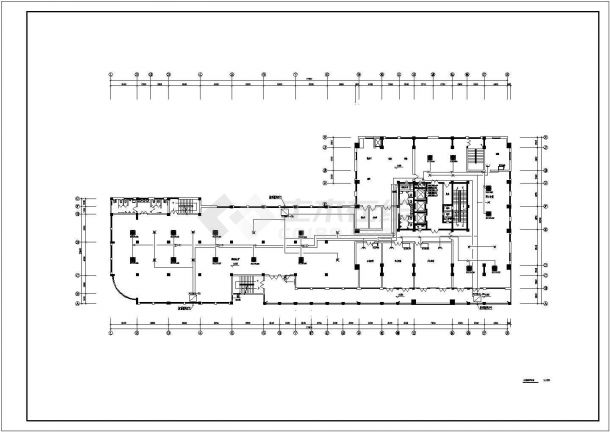 某剪力墙结构高层商务楼空调设计cad全套平面施工图（标注详细）-图二