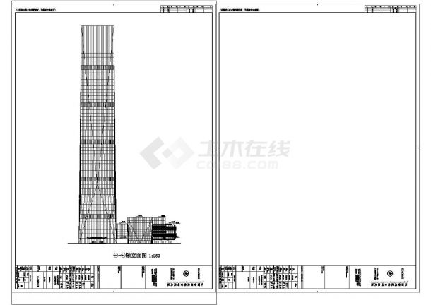 某地区高层建施方案设计施工CAD图纸-图二