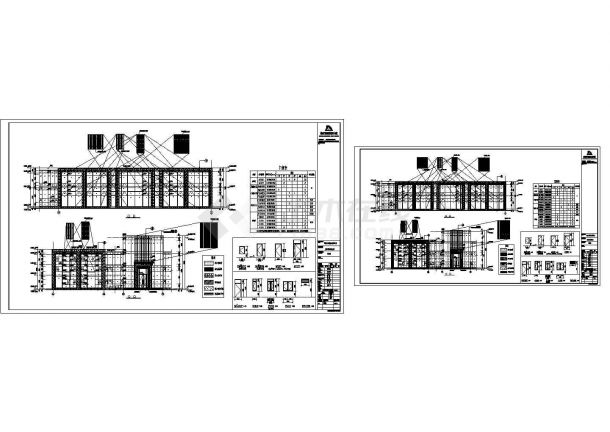 某地区高级小区售楼处建施方案设计施工CAD图纸-图二