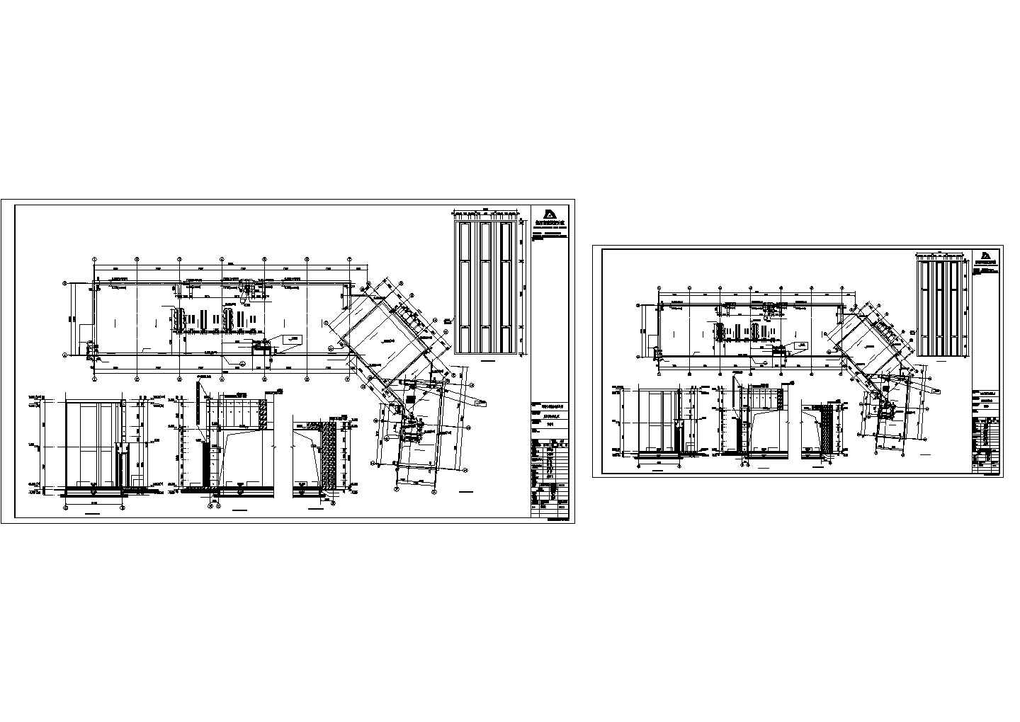 某地区高级小区售楼处建施方案设计施工CAD图纸