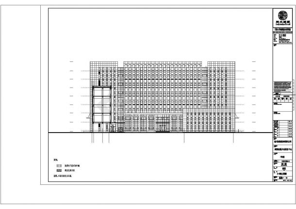 某地区新乡办公楼七层建筑方案设计施工CAD图纸-图一
