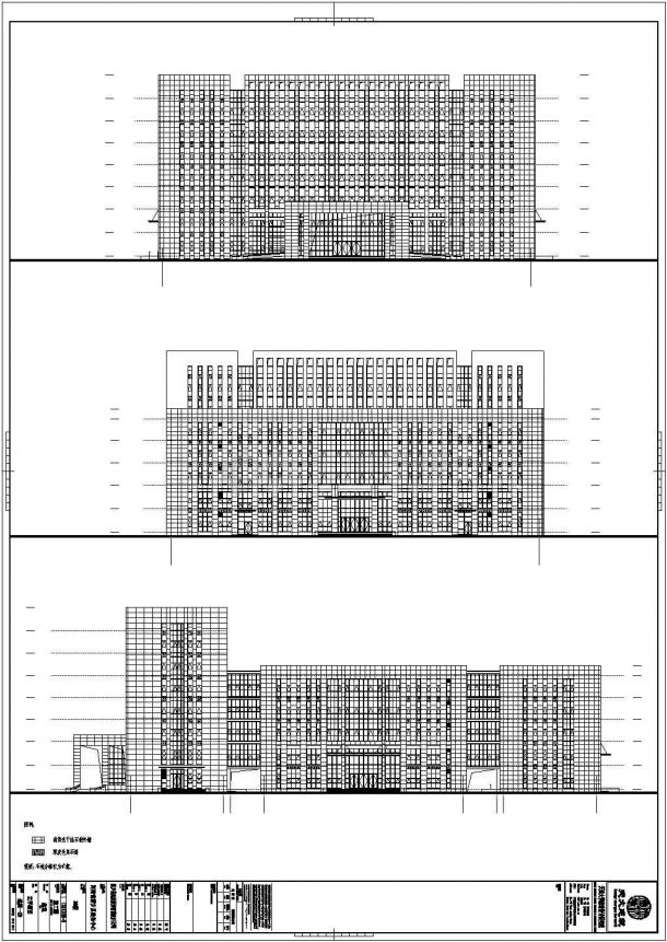 某地区新乡办公楼七层建筑方案设计施工CAD图纸-图二