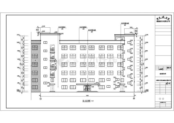 某地区义发综合楼建筑方案设计施工CAD图纸-图一