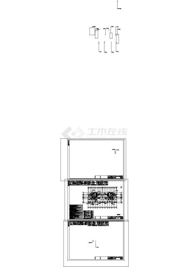 2020建筑消防火新规后户型图设计cad（两梯两户两单元-三房两厅两卫 梯北侧。一字型。21F ）-图二