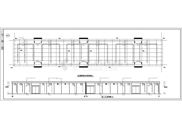 某单层排架结构仓库建筑结构方案设计施工CAD图纸-图一