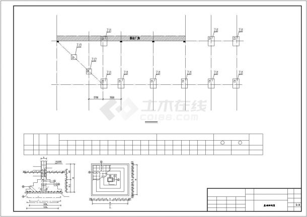 某钢混框排架锅炉房建筑结构方案设计施工CAD图纸-图一
