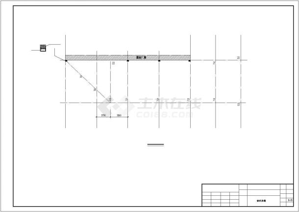 某钢混框排架锅炉房建筑结构方案设计施工CAD图纸-图二