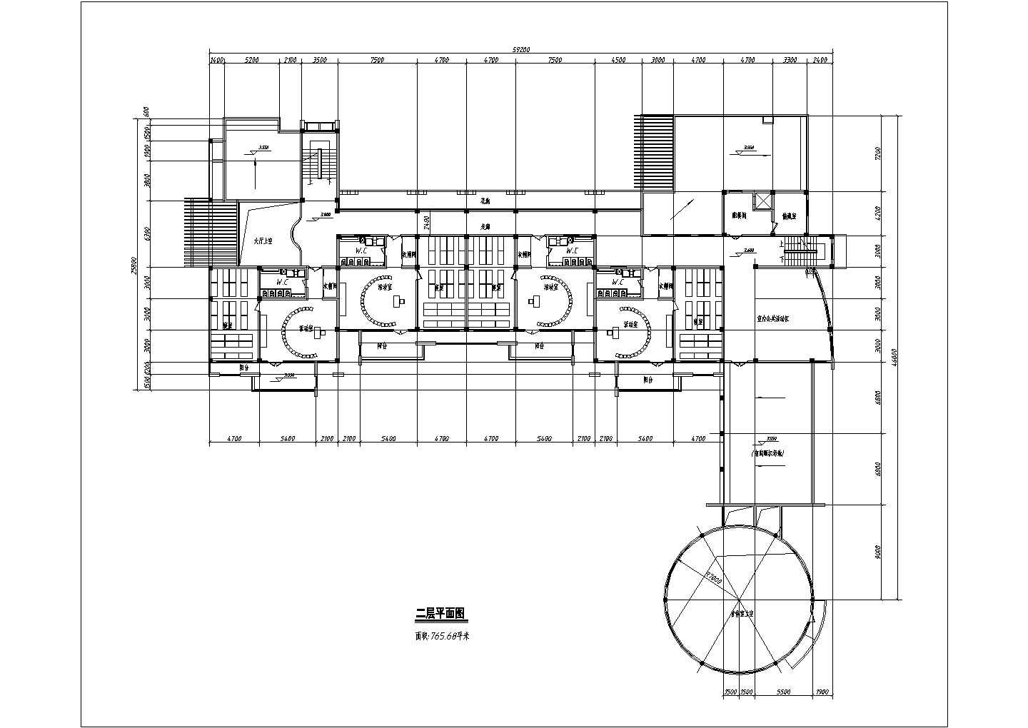 12班3层2763.2平米幼儿园建筑平面设计图【各层及屋顶平面 1JPG外观效果图】
