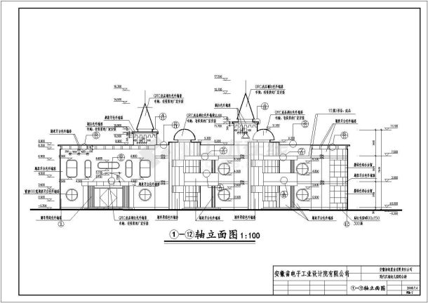 寿县某地三层幼儿园建筑设计施工CAD图，含建筑节能设计说明-图二