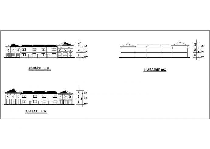 6班2层1550平米小区幼儿园建筑方案设计图_图1