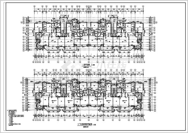 【上海】某三期住宅小区（北区）建筑施工CAD图纸全套大样图-图二