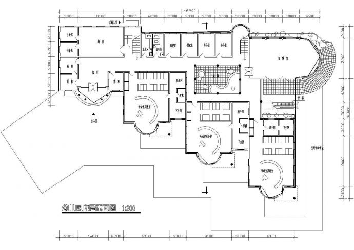 6班 2层幼儿园建筑方案设计图_图1