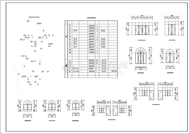 2053平方米幼儿园教学楼设计建筑施工cad图，共六张-图一