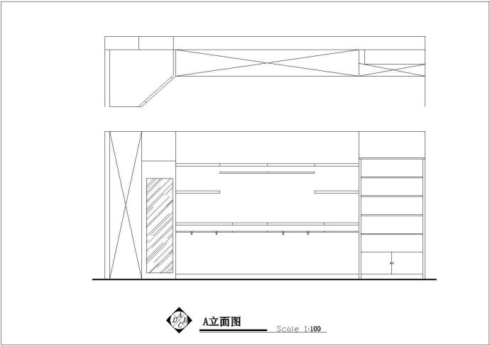 某20平方小型服装店室内装修设计cad详细施工图_图1