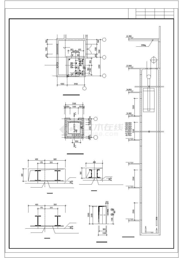 某小高层住宅楼施工cad图-图一