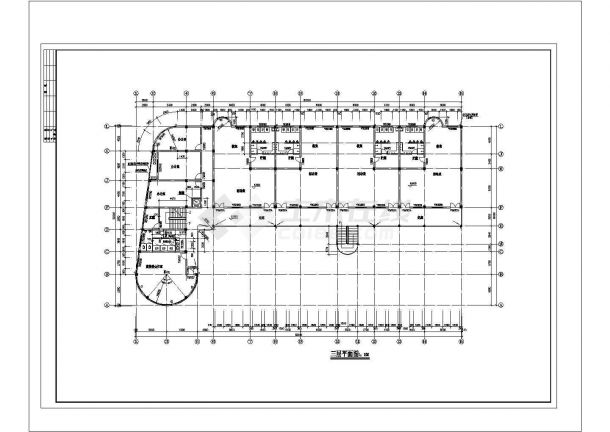 某三层幼儿园教学楼全套建筑施工cad图，共二十张-图二