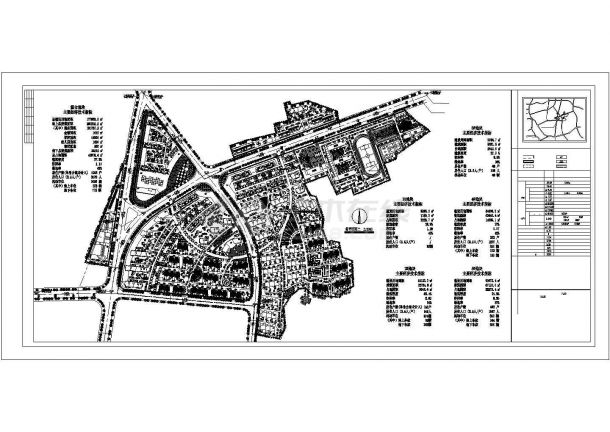 某二十几万平米小区（含住宅、公建）规划总平面图-图一